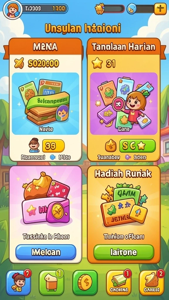 Level permainan yang bervariasi dan menantang.