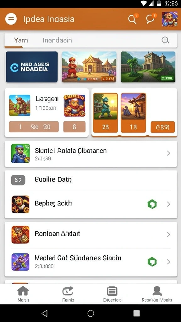 Menu permainan yang beragam dan menyenangkan.