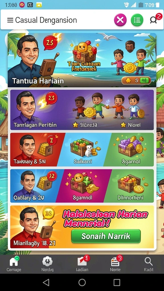 Beragam mode permainan untuk meningkatkan pengalaman bermain.