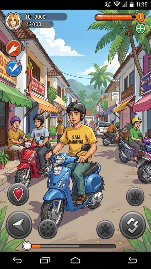 Screenshot menampilkan karakter utama dalam aksi.