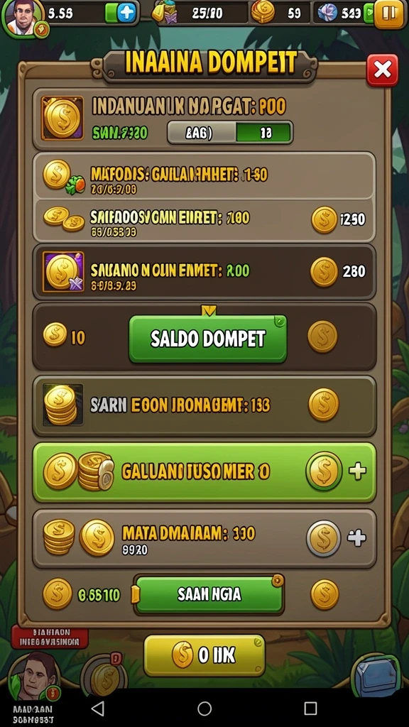 Tampilan antarmuka permainan yang menarik.