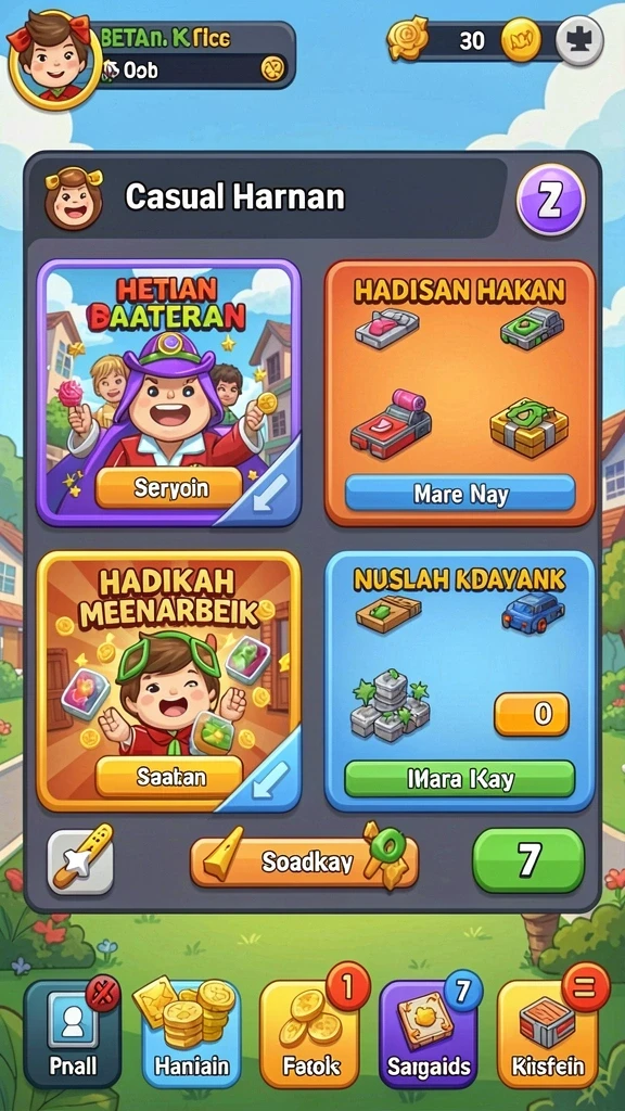 Tema slot baru yang penuh warna dan efek animasi yang hidup.