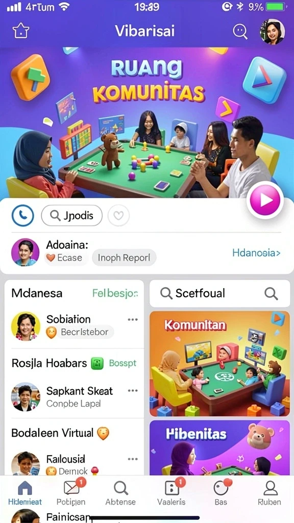 Tampilan menu utama yang intuitif dan menarik.